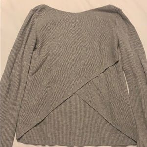 Babaton Gray Cross-Back Sweater, XS